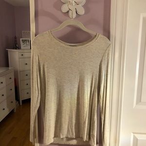 Cream long sleeved top